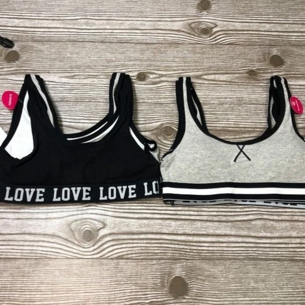 Girls M(7-8) Sports Bra bralette 4-pack.  J19 - Picture 2 of 8